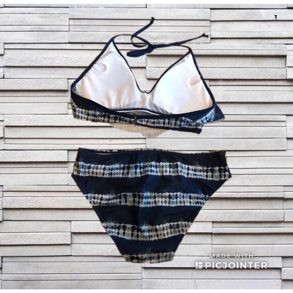 NWT Bobbie Brooks Blue Tie Dye Bikini Sz. L - Picture 4 of 4